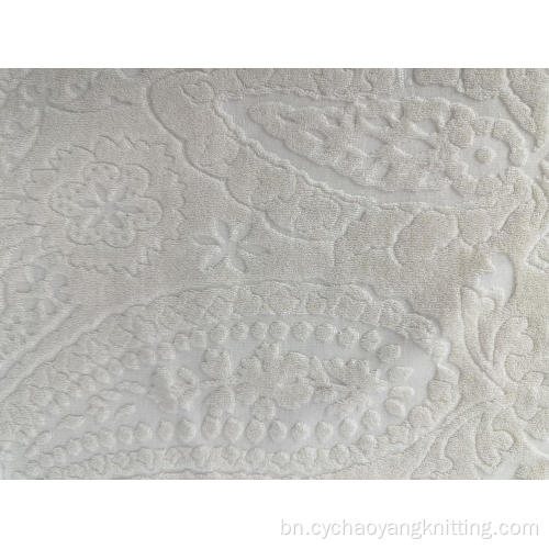 সাদা মুদ্রিত পলিয়েস্টার তোয়ালে ফ্যাব্রিক